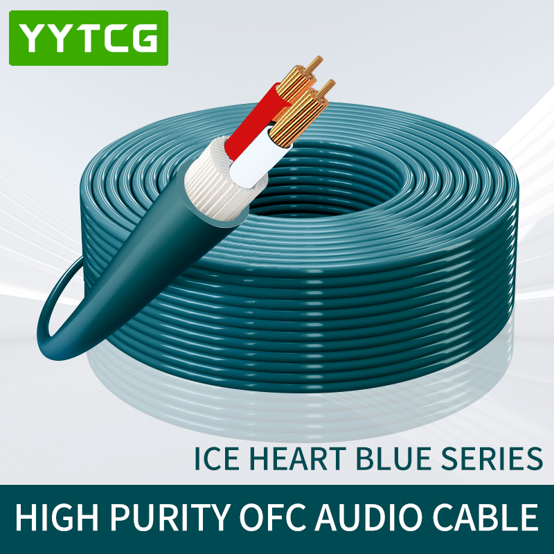 Audio Home Cinema - YYTCG HIFI สายลําโพง 5N ออกซิเจนฟรีทองแดงบริสุทธิ์สายสัญญาณเสียงสําหรับเครื่องเสียงรถยนต์โฮมเธียเตอร์ DIY
