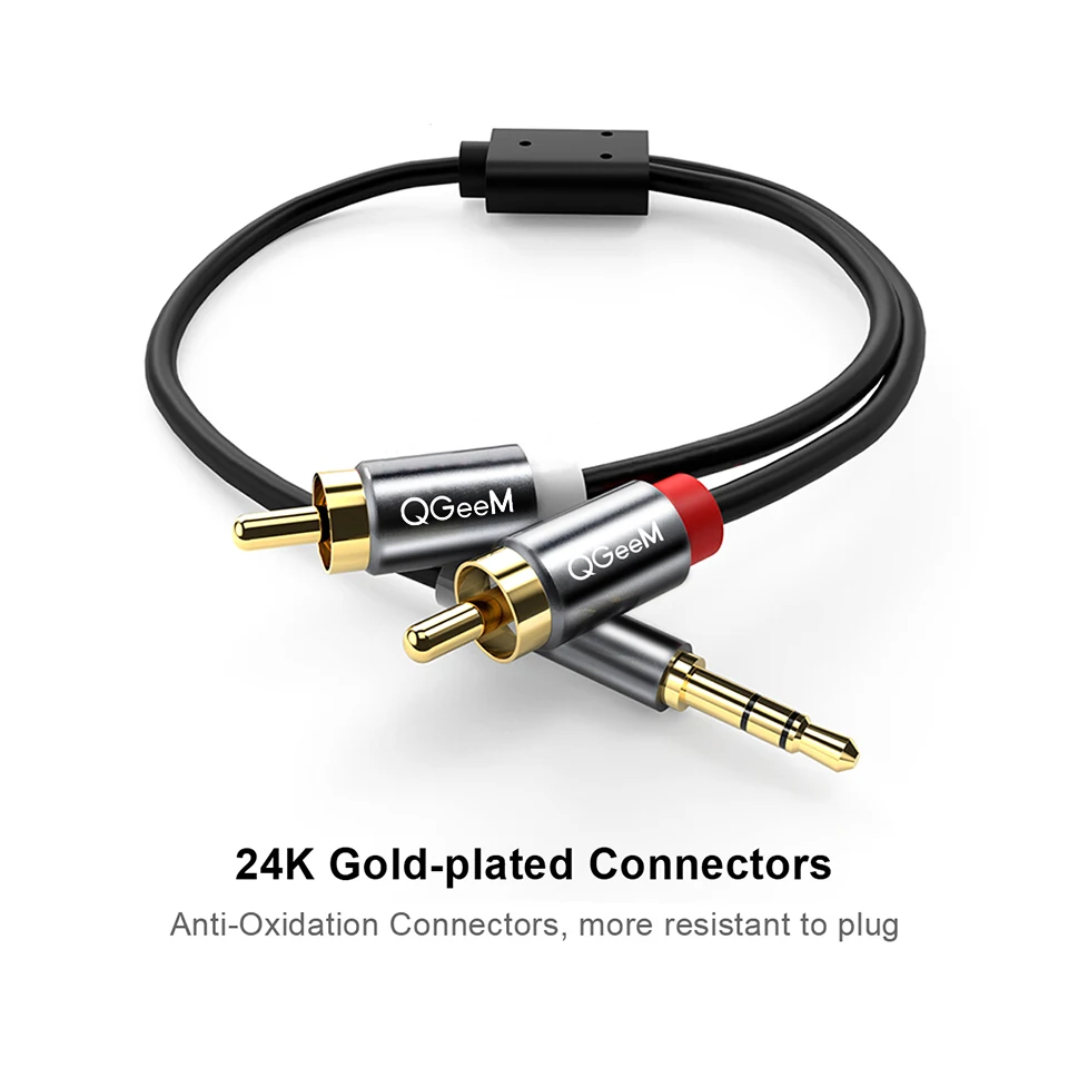 สายเคเบิล QGeeM RCA 2RCA ถึง 3 - Audio Home Cinema บทวิจารณ์และราคา