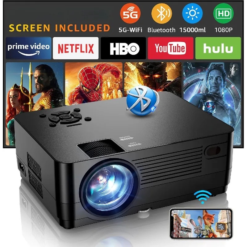 โปรเจคเตอร์ภาพยนตร์ 5G WiFi บล - Home Cinema Tv บทวิจารณ์และราคา