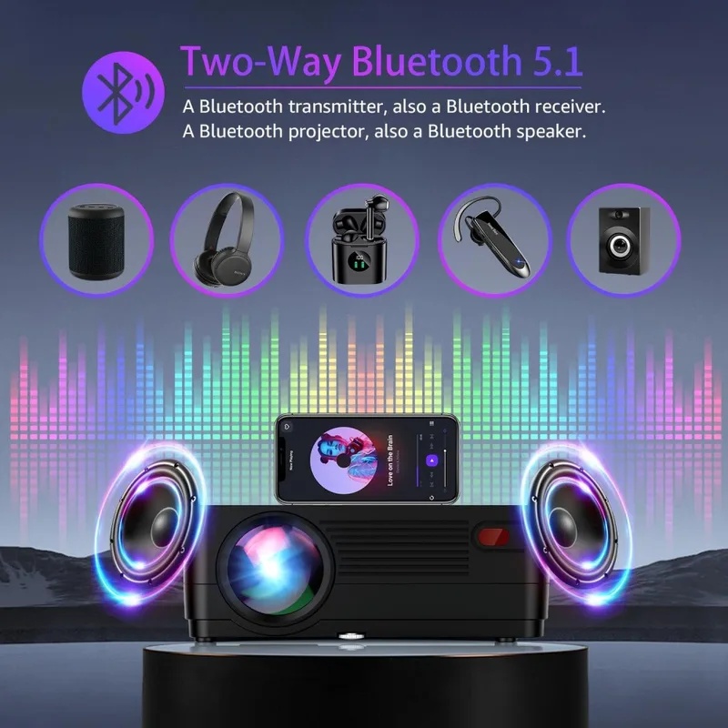 โปรเจคเตอร์ภาพยนตร์ 5G WiFi บล - Home Cinema Tv บทวิจารณ์และราคา